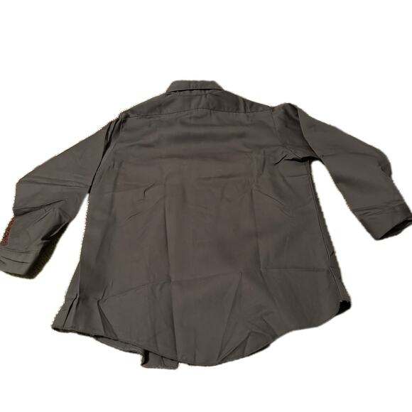 Deadstock Vintage 1980s Dickies Stone Gray Workwear Long Sleeve Shirt / Mens S - Picture 3 of 4